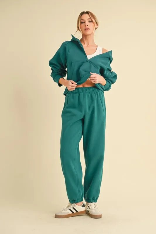 Aemi+Co Drawstring Elastic Waist Joggers - Casual Fit Clothes