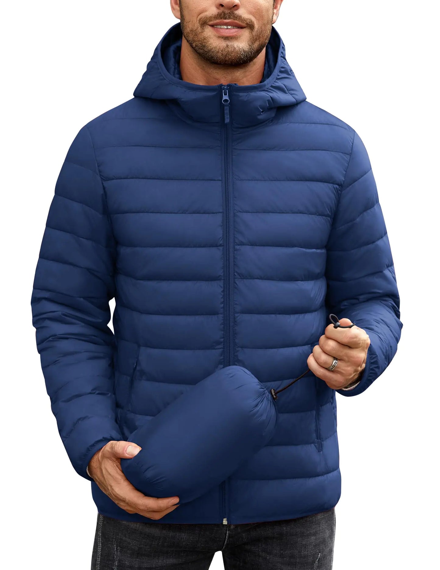 COOFANDY Winter Jackets for Men Packable Down Puffer Jacket Soft Shell Quilted Jacket