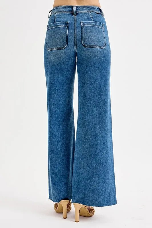 RISEN High - Waisted Wide Leg Jeans - Casual Fit Clothes
