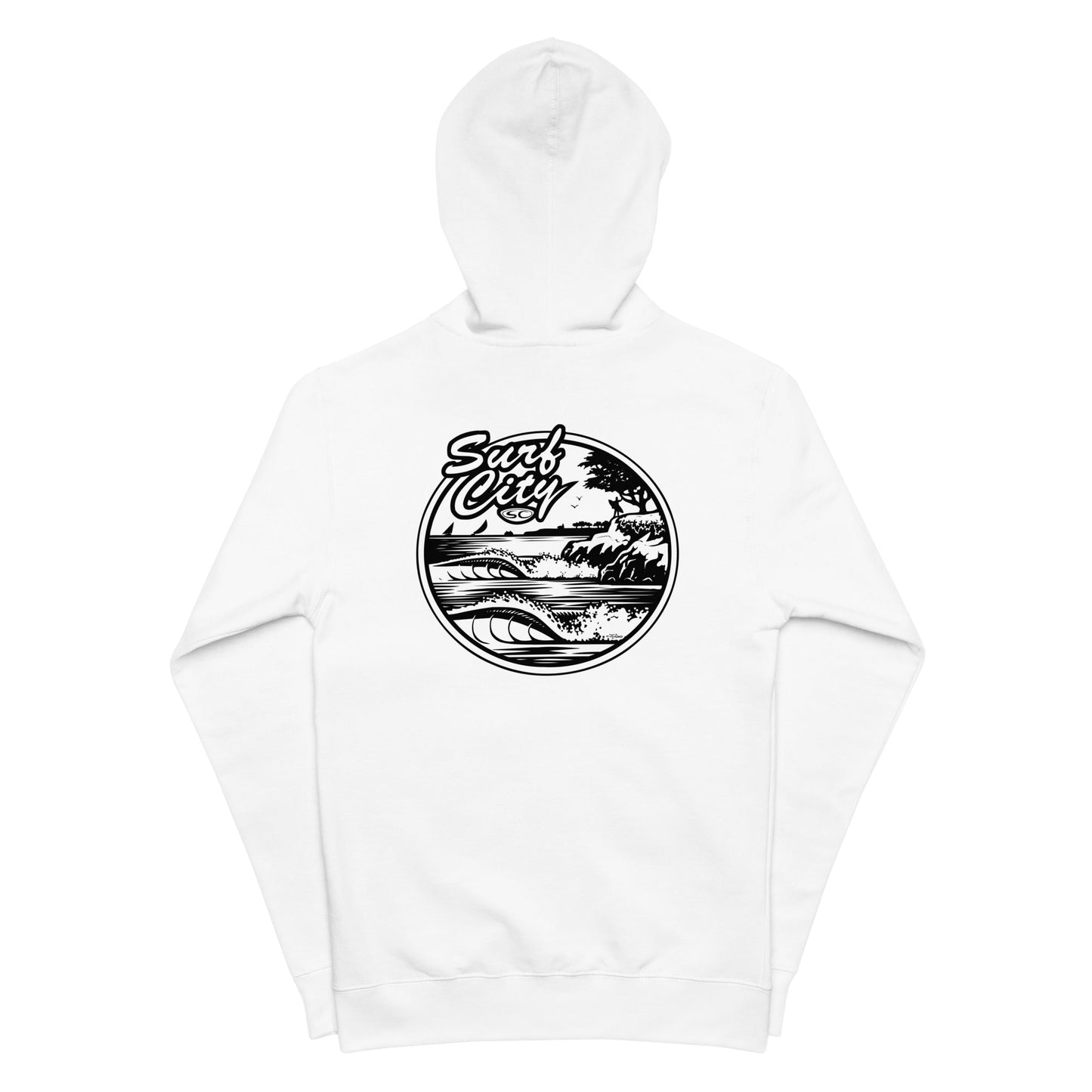 Santa Cruz Surf Shop " SURF CITY" Premium Mens Zip Hoodie - Casual Fit Clothes