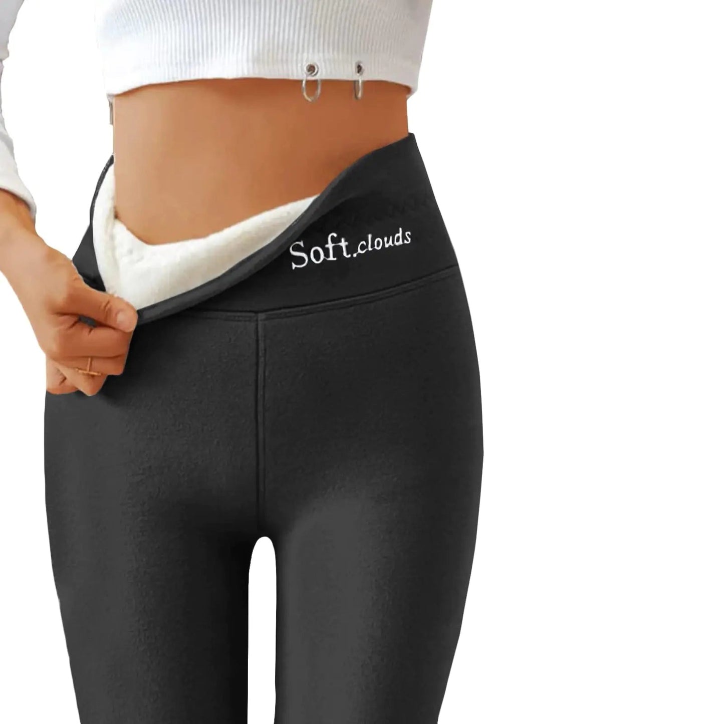 Sherpa Lined Leggings Women Tummy Control Stretch Soft Yoga Pants High Waisted Casual Pants Winter Thick Warm Tights Tummy Control Leggings for Women Fleece Lined Leggings Women High Waisted Leggings - Casual Fit Clothes