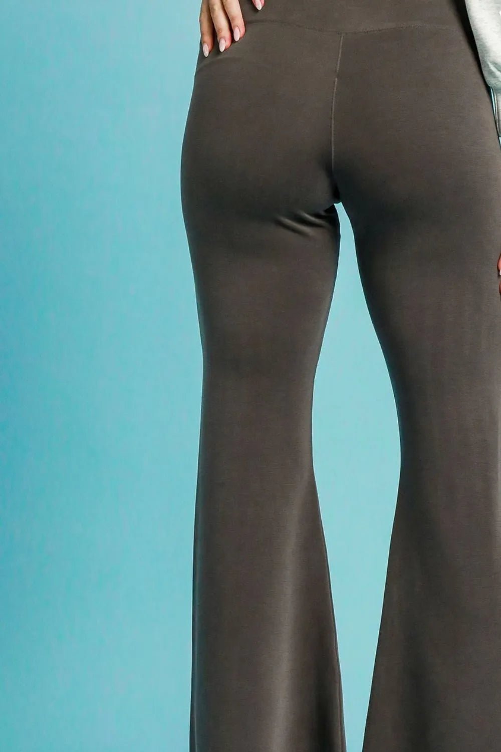 Umgee High - Waisted Flare Leggings - Casual Fit Clothes