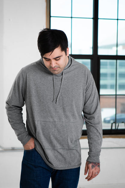 Unisex Eco-Triblend Long Sleeve Hooded Tee