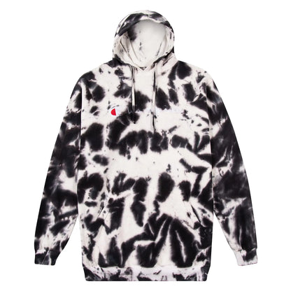 Champion Big and Tall Hoodies for Men Mens Fleece Heavyweight Tie Dye Hoodie Ivory/Black