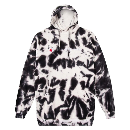 Champion Big and Tall Hoodies for Men Mens Fleece Heavyweight Tie Dye Hoodie Ivory/Black