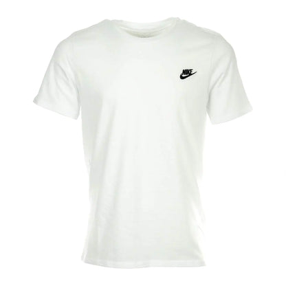 NIKE Sportswear Mens Club Embroidered Futura Tee White/Black Medium