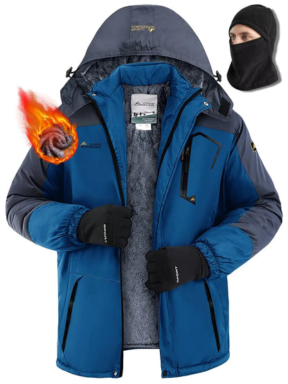 Hiking Jacket Men Snowboard Jackets Mens Winter Coats Winter Jackets Fleece Lined Jackets Mens Parka Waterproof Jackets Ski Jacket
