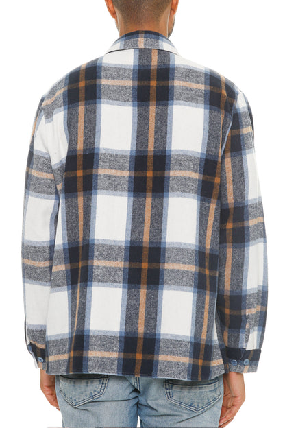 Mens Checkered Soft Flannel Shacket