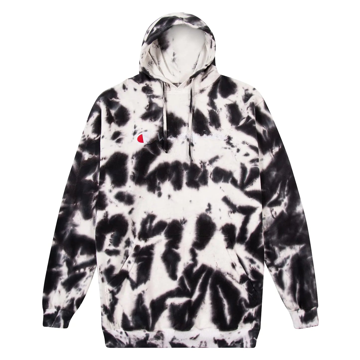 Champion Big and Tall Hoodies for Men Mens Fleece Heavyweight Tie Dye Hoodie Ivory/Black