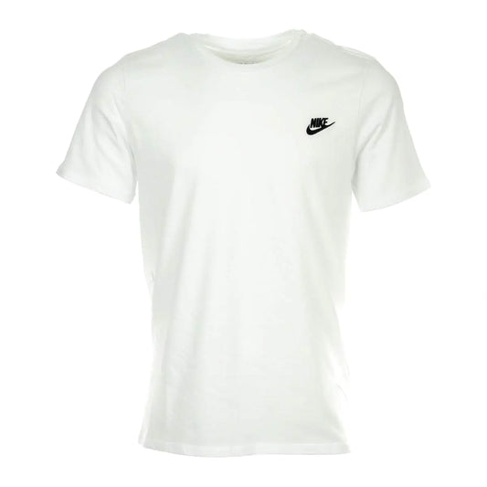 NIKE Sportswear Mens Club Embroidered Futura Tee White/Black Medium