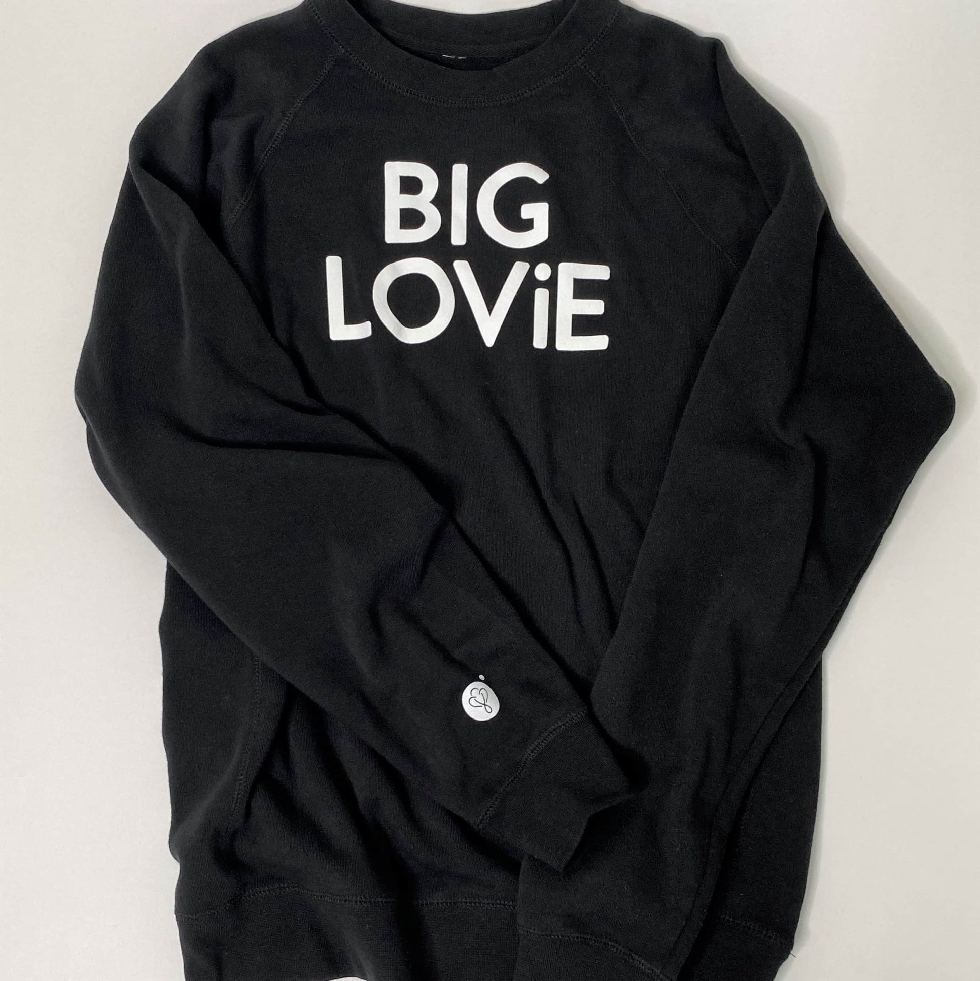 BIG LOViE CREWNECK SWEATSHIRT | BLACK - Casual Fit Clothes