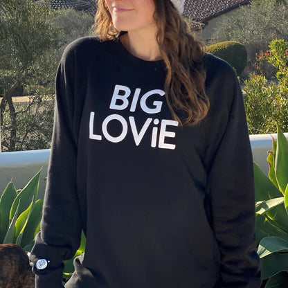 BIG LOViE CREWNECK SWEATSHIRT | BLACK - Casual Fit Clothes