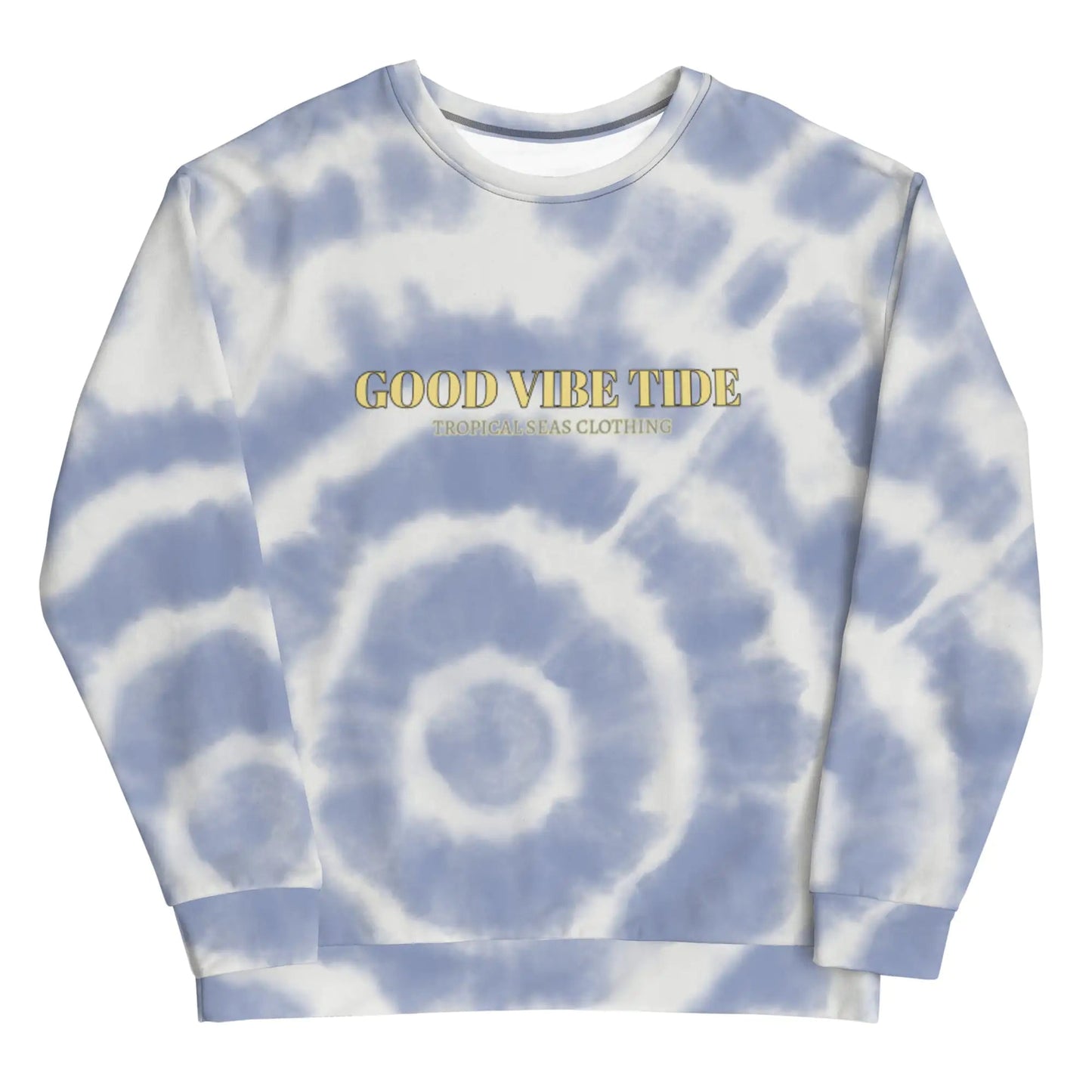 Blue Tie - Dye Vibe Tropical Sweatshirt - Casual Fit Clothes
