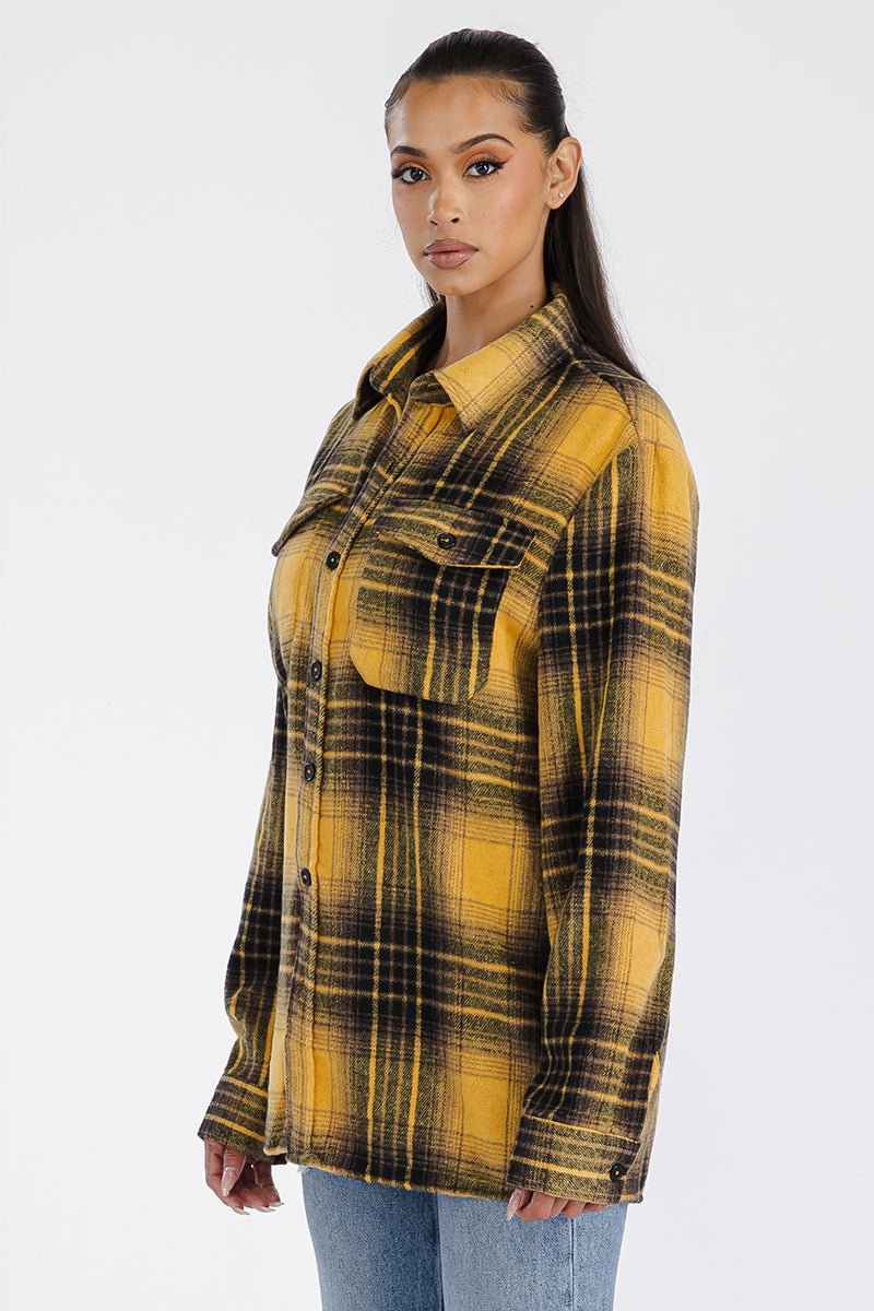 Boyfriend Oversized Soft Flannel Shacket FL503 - Casual Fit Clothes