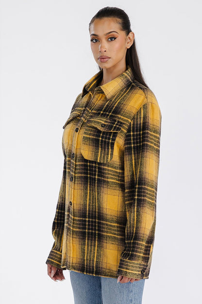 Boyfriend Oversized Soft Flannel Shacket FL503 - Casual Fit Clothes