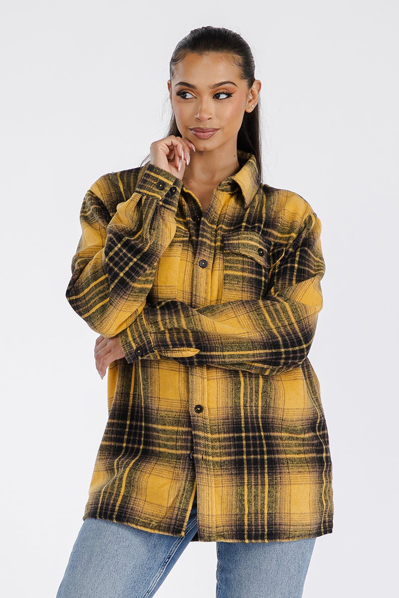 Boyfriend Oversized Soft Flannel Shacket FL503 - Casual Fit Clothes