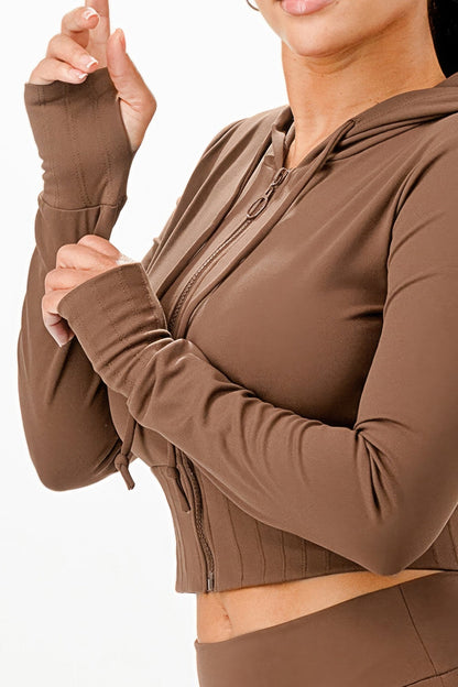 Butter Soft Crop Hoodie And Flare Pants Set - Casual Fit Clothes