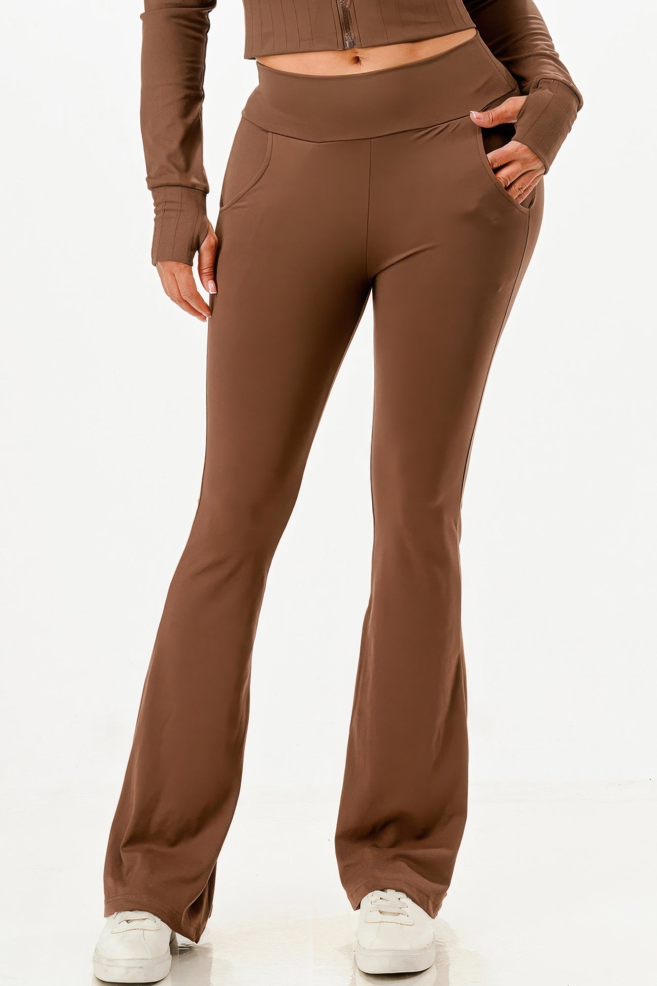 Butter Soft Crop Hoodie And Flare Pants Set - Casual Fit Clothes