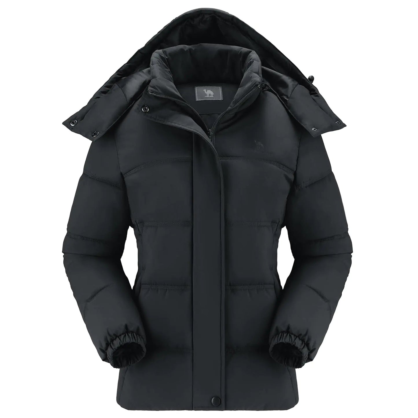 CAMEL CROWN Womens Puffer Jacket Winter Coat Warm Removable Hooded Jacket Waterproof Winter Coat Outerwear - Casual Fit Clothes