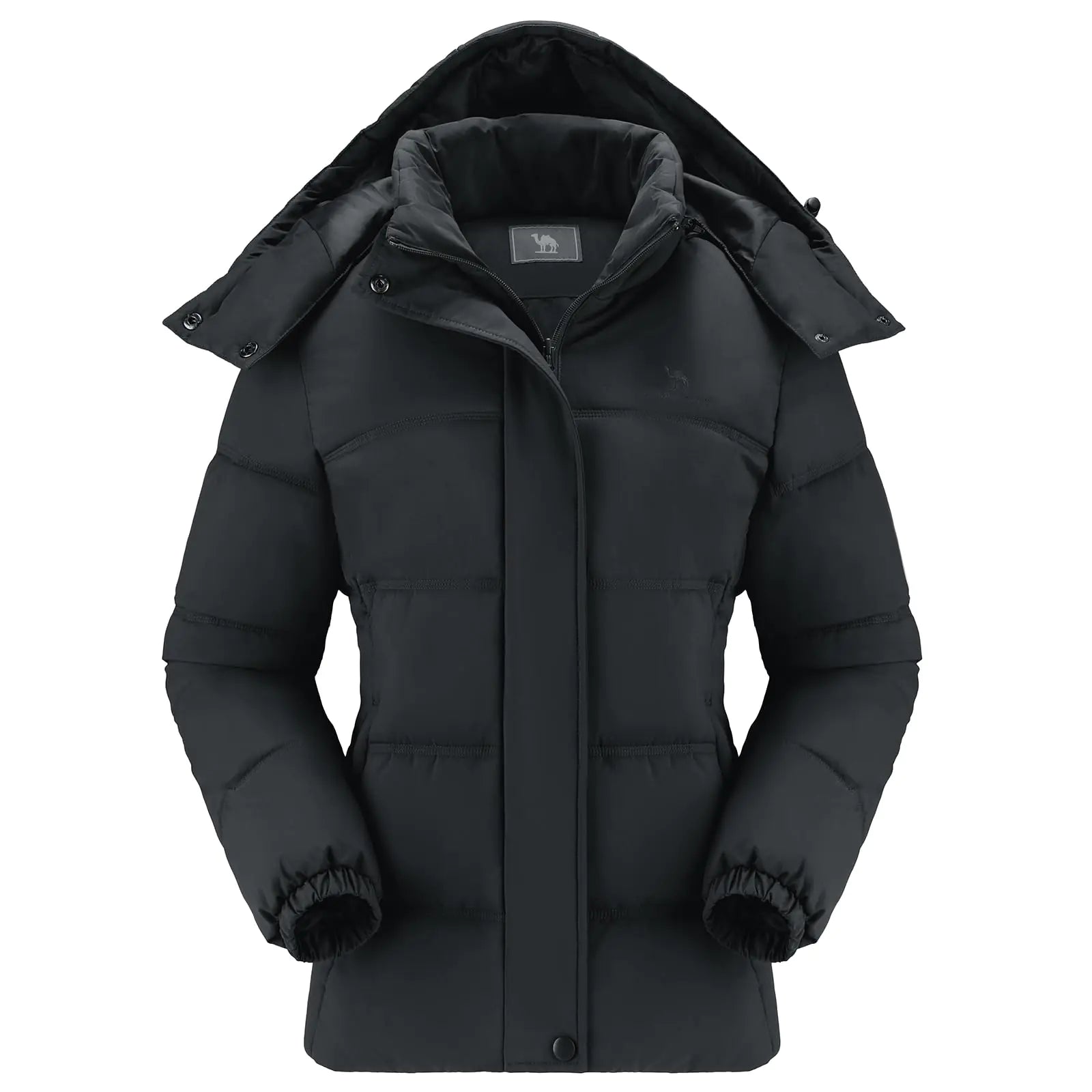 CAMEL CROWN Womens Puffer Jacket Winter Coat Warm Removable Hooded Jacket Waterproof Winter Coat Outerwear - Casual Fit Clothes