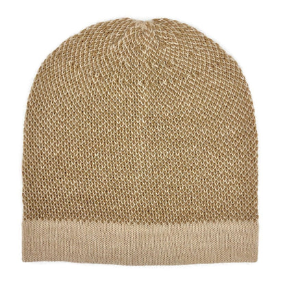 Camel Interwoven Alpaca Beanie - Casual Fit Clothes