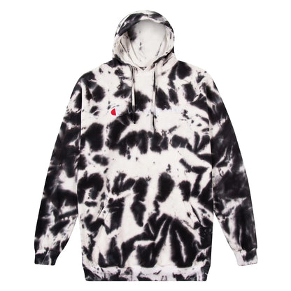 Champion Big and Tall Hoodies for Men Mens Fleece Heavyweight Tie Dye Hoodie Ivory/Black - Casual Fit Clothes