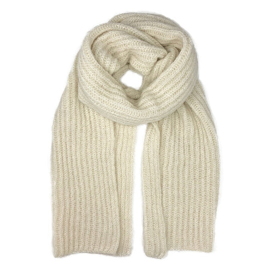 Chunky Snow Knit Alpaca Scarf - Casual Fit Clothes