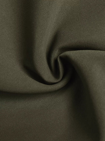 Contrast Collar Button Up Coat - Casual Fit Clothes