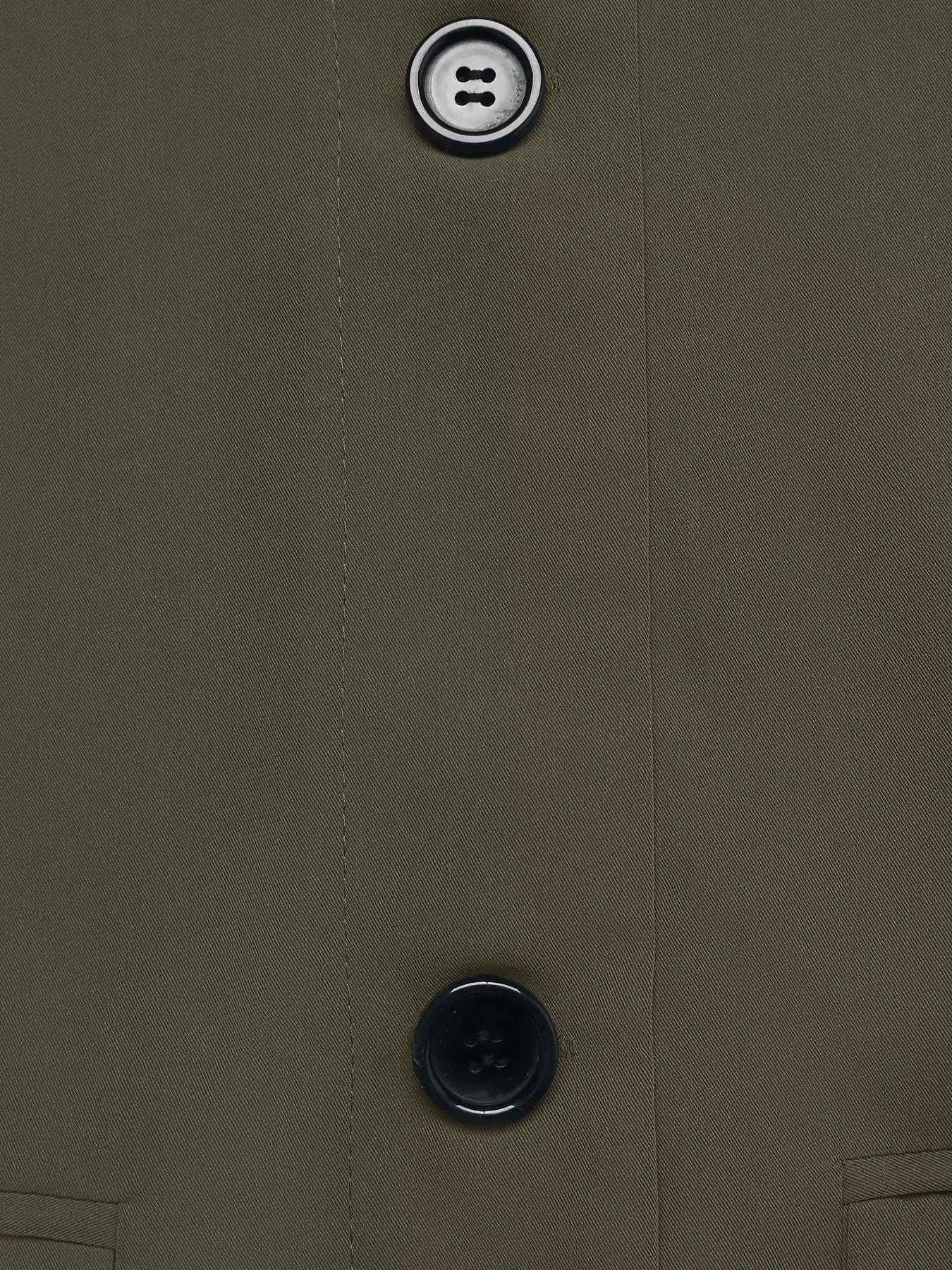 Contrast Collar Button Up Coat - Casual Fit Clothes