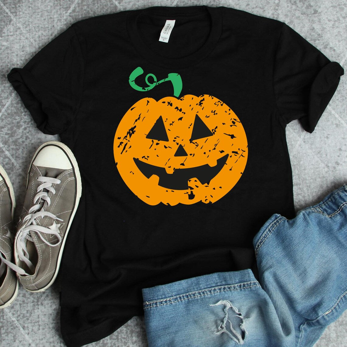 Camiseta de Halloween con estampado de calabaza