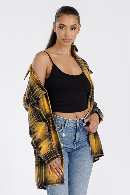 Boyfriend Oversized Soft Flannel Shacket FL503