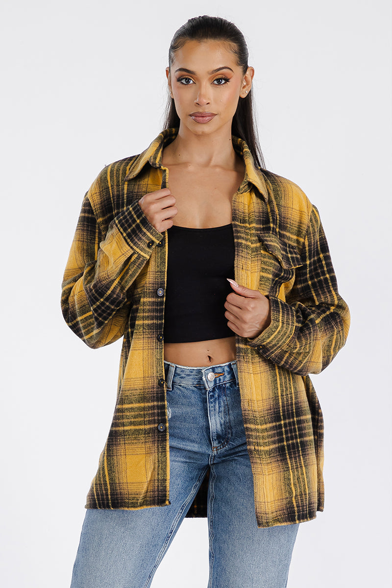 Boyfriend Oversized Soft Flannel Shacket FL503