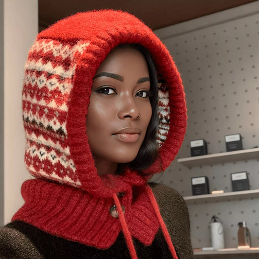 Drawstring Knitted Hat - Casual Fit Clothes