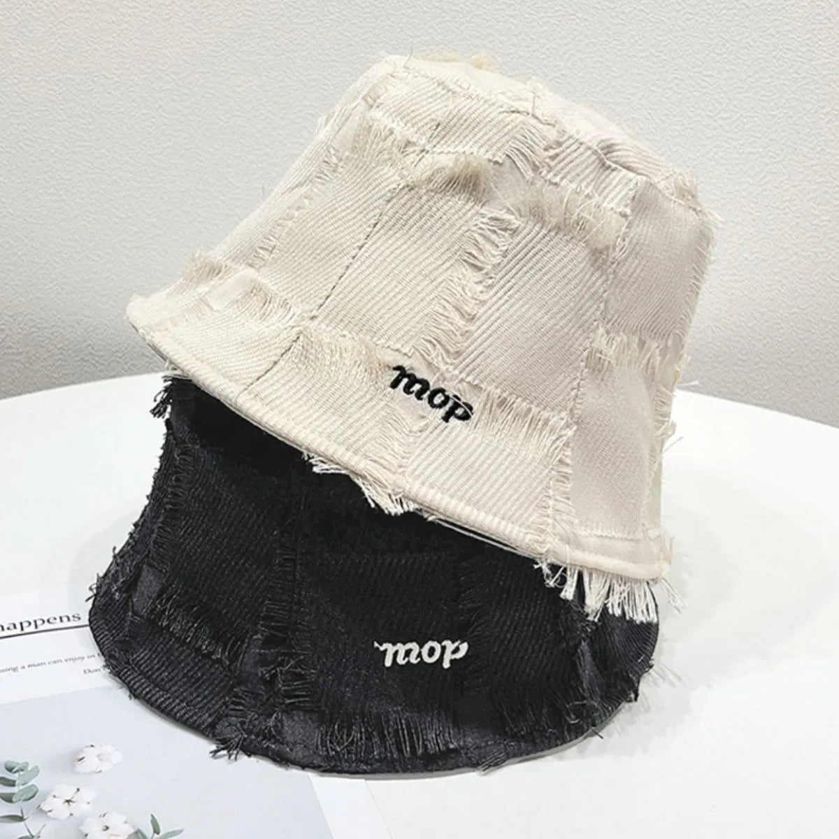 Frayed Edge Bucket Hat - Casual Fit Clothes