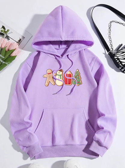 Graphic Drawstring Hoodie with Pocket - Casual Fit Clothes