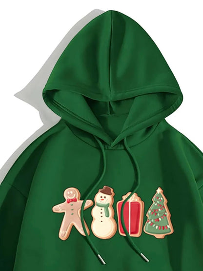 Graphic Drawstring Hoodie with Pocket - Casual Fit Clothes