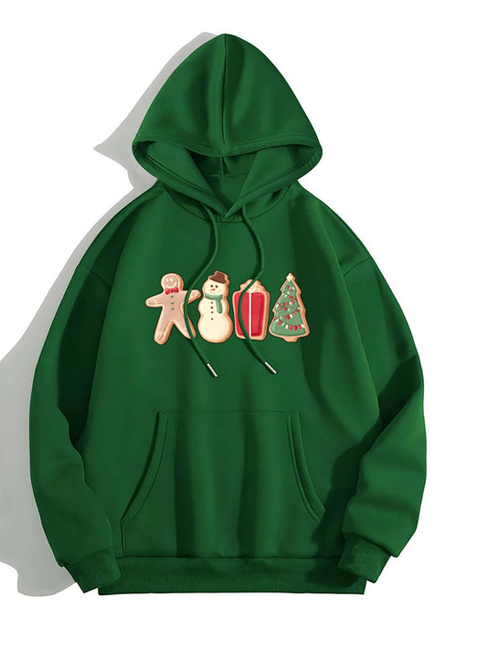 Graphic Drawstring Hoodie with Pocket - Casual Fit Clothes