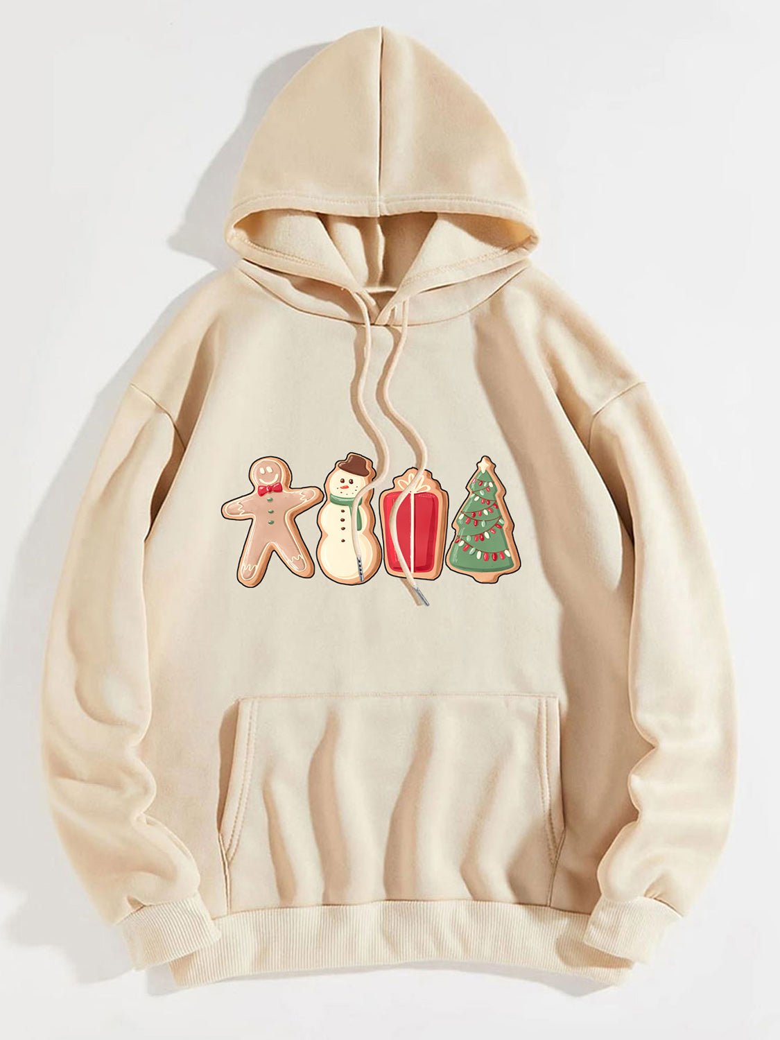 Graphic Drawstring Hoodie with Pocket - Casual Fit Clothes