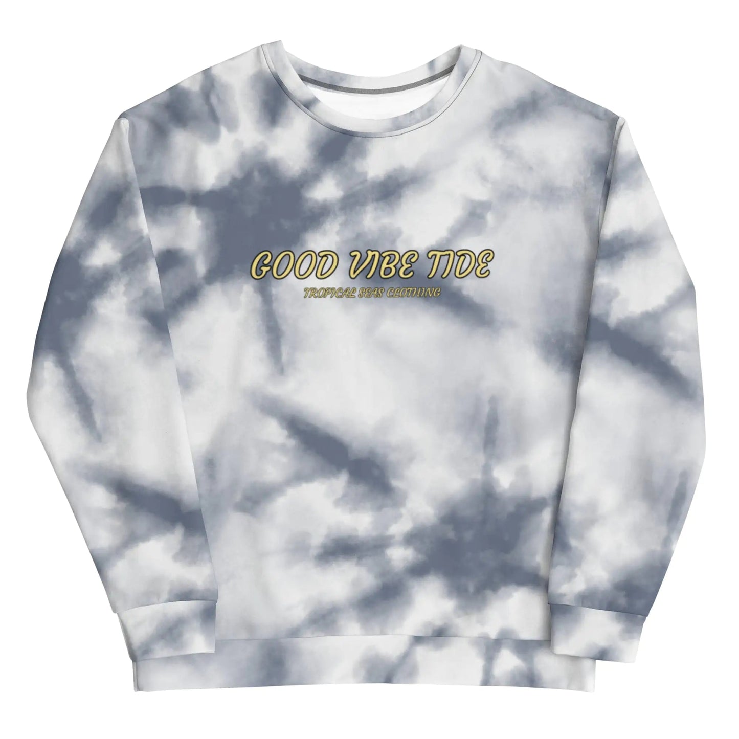 Grey Tie - Dye Vibe Tropical Sweatshirt - Casual Fit Clothes