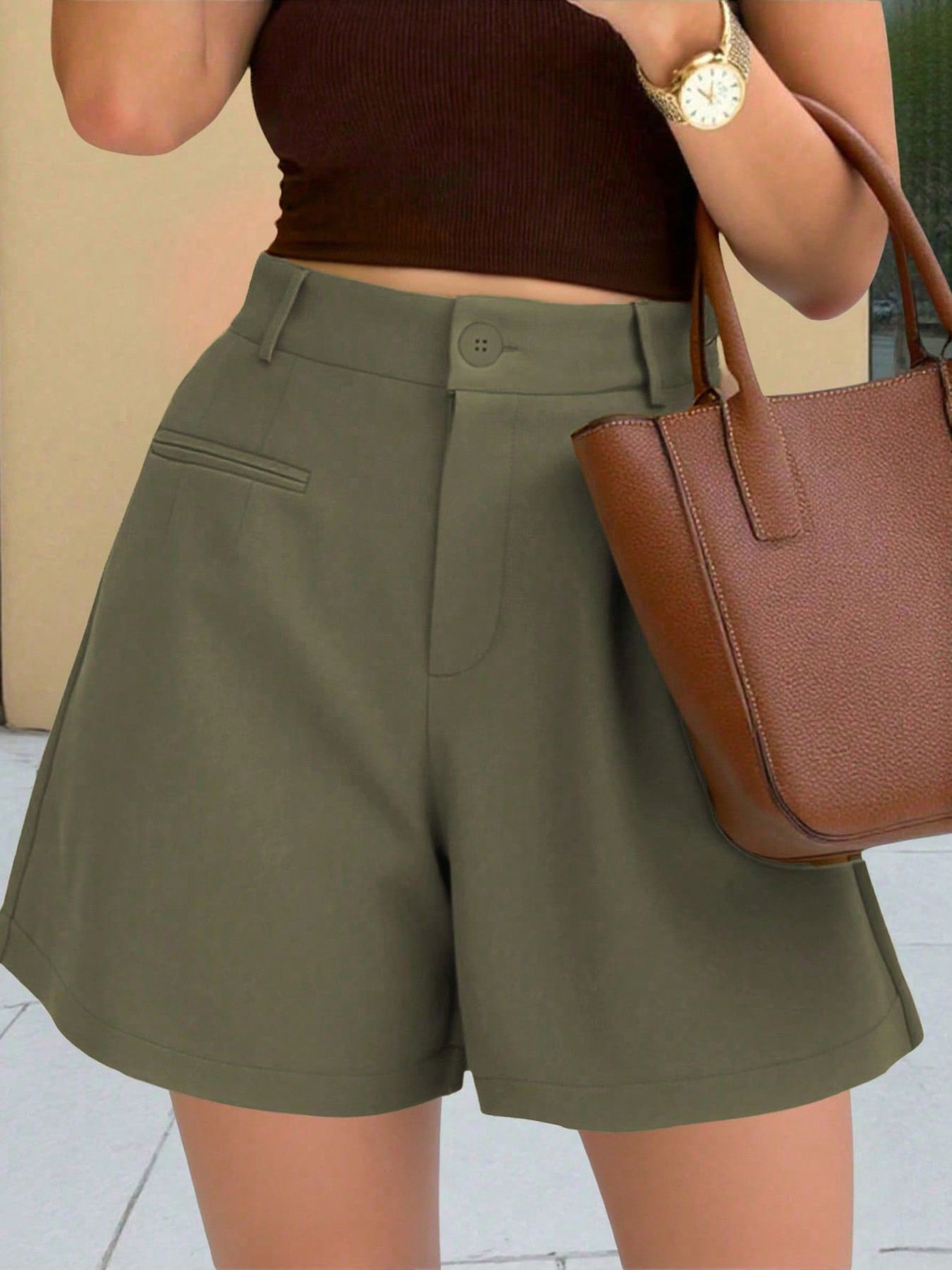 High - Waisted Shorts - Casual Fit Clothes