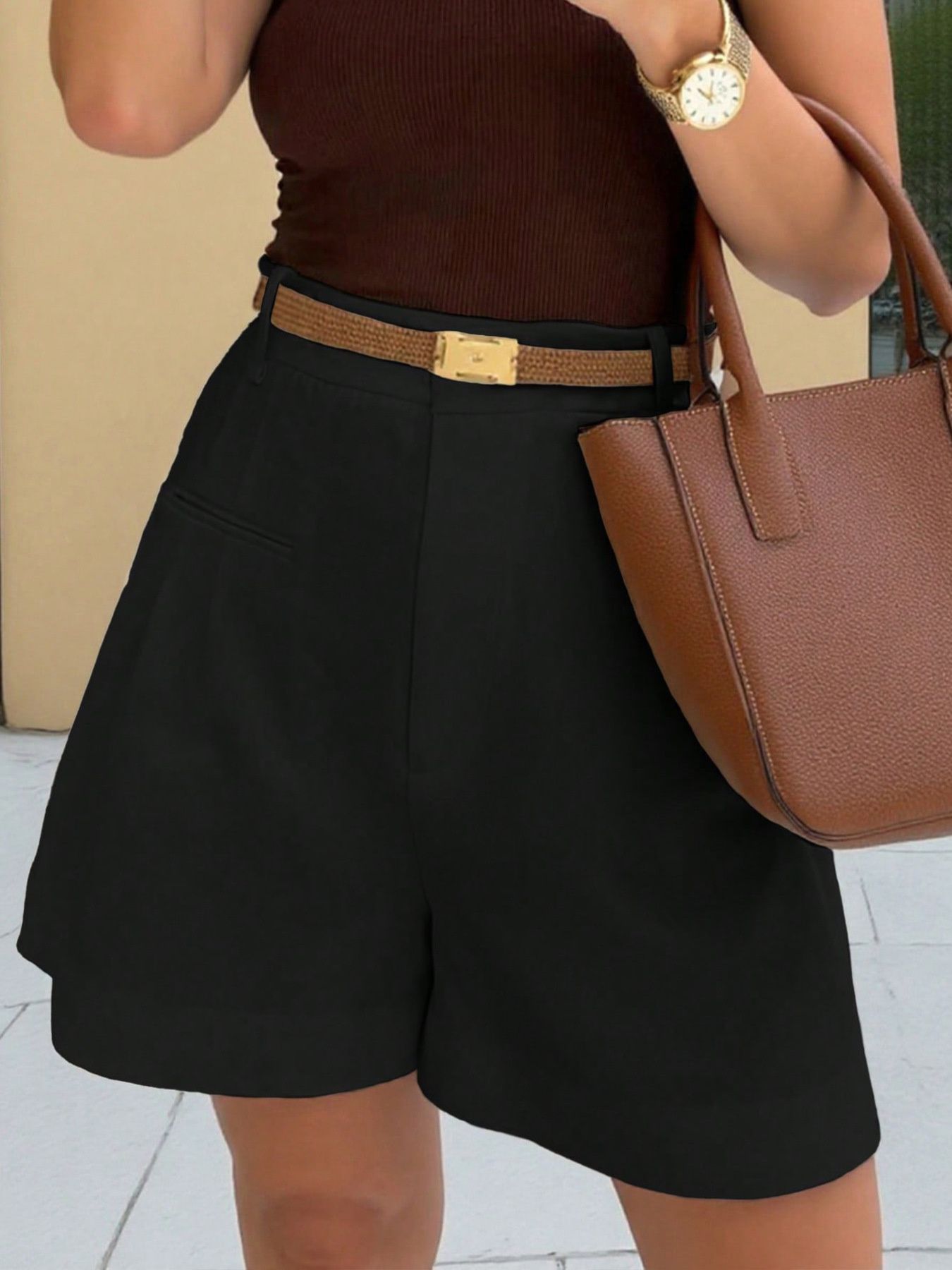 High - Waisted Shorts - Casual Fit Clothes