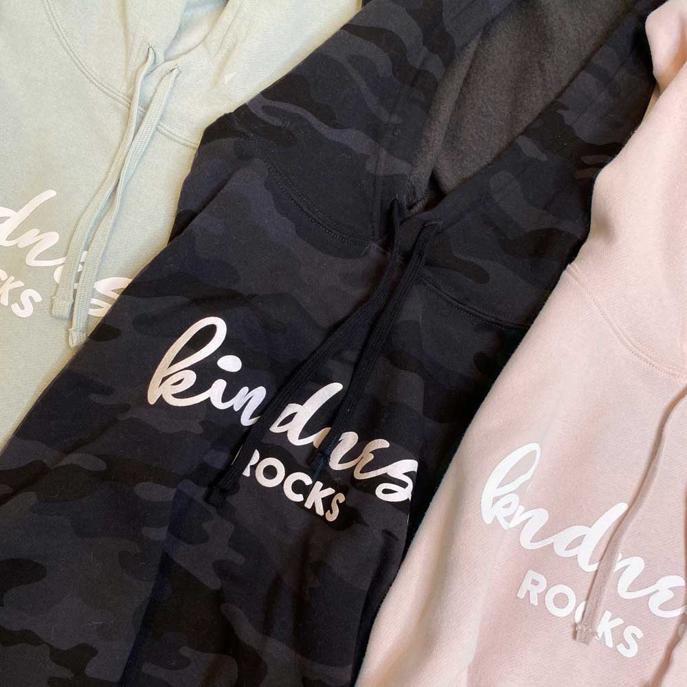 KINDNESS ROCKS HOODIE CROP SWEATSHIRT | PINK BLUSH - Casual Fit Clothes