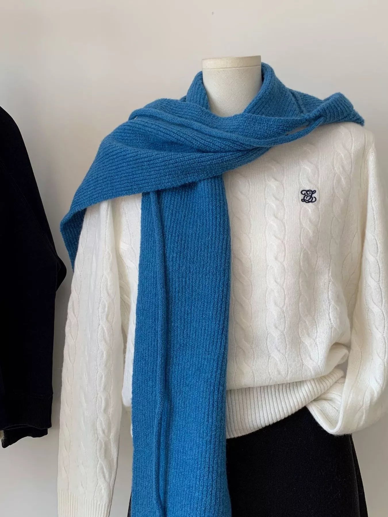 Knitted Solid Color Scarf Hat - Casual Fit Clothes