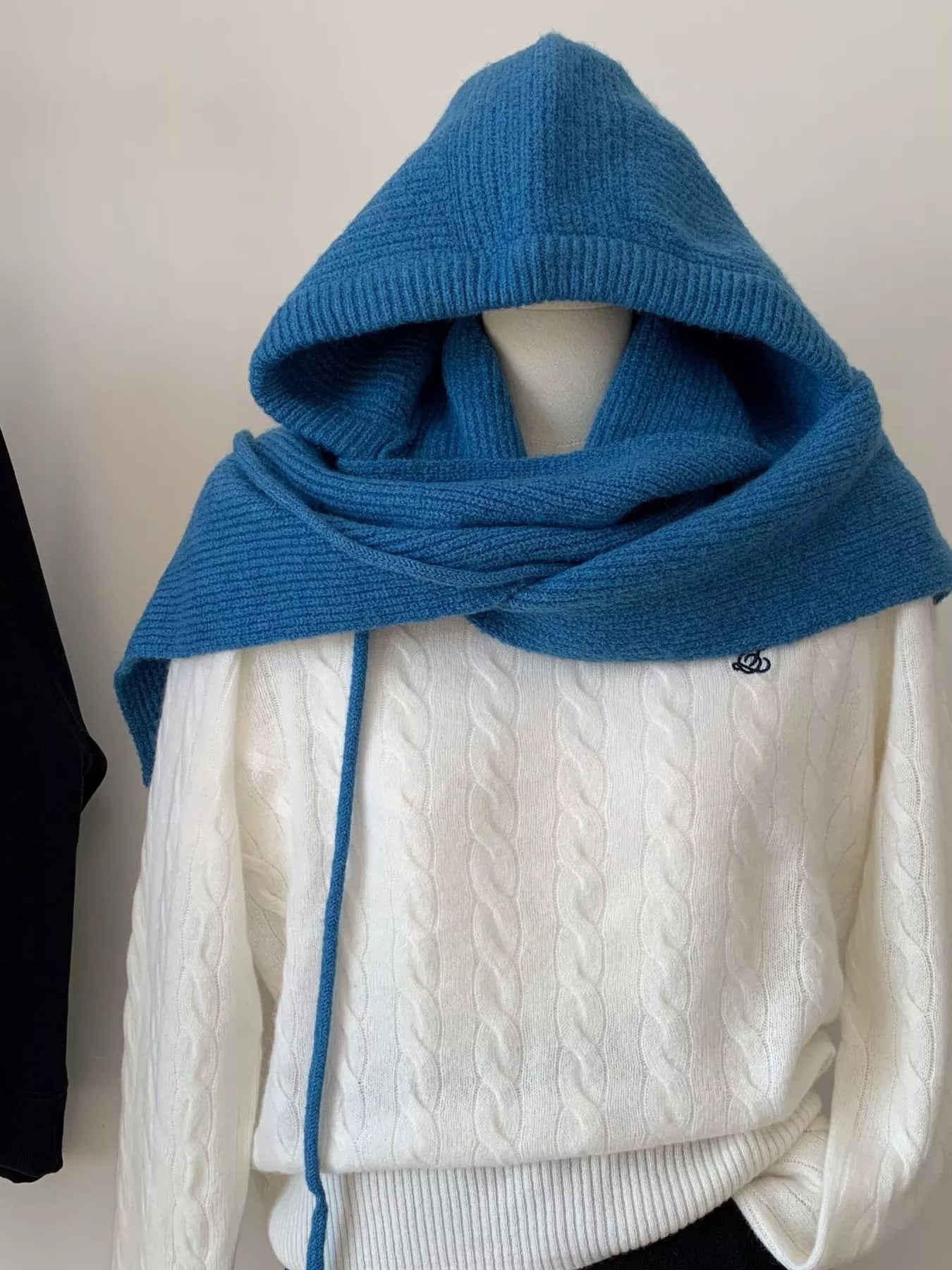 Knitted Solid Color Scarf Hat - Casual Fit Clothes