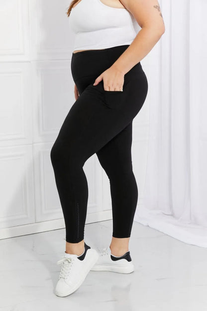 Leggings Depot Full Size Strengthen and Lengthen Reflective Dot Active Leggings - Casual Fit Clothes