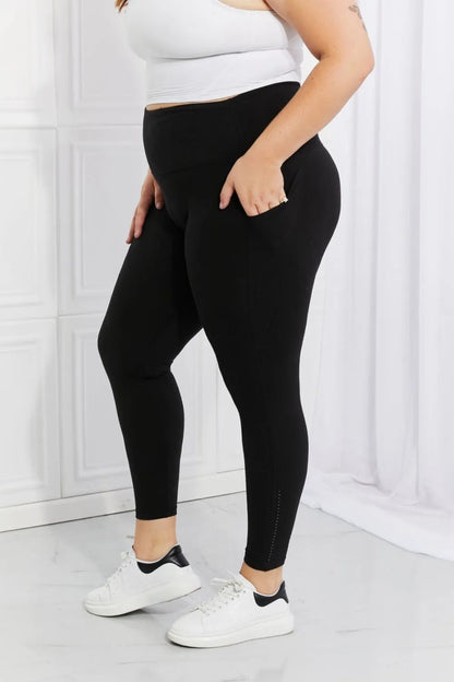Leggings Depot Full Size Strengthen and Lengthen Reflective Dot Active Leggings - Casual Fit Clothes