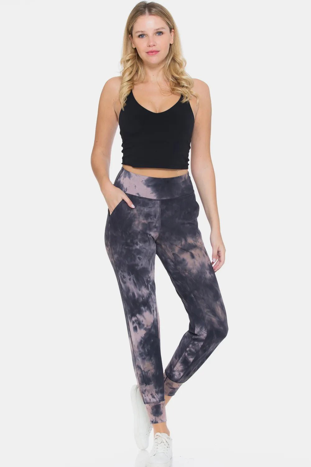 Leggings Depot Tie - Dye High Waist Cropped Leggings - Casual Fit Clothes