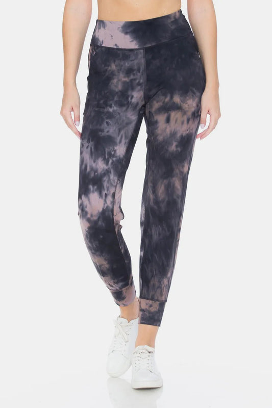 Leggings Depot Tie - Dye High Waist Cropped Leggings - Casual Fit Clothes