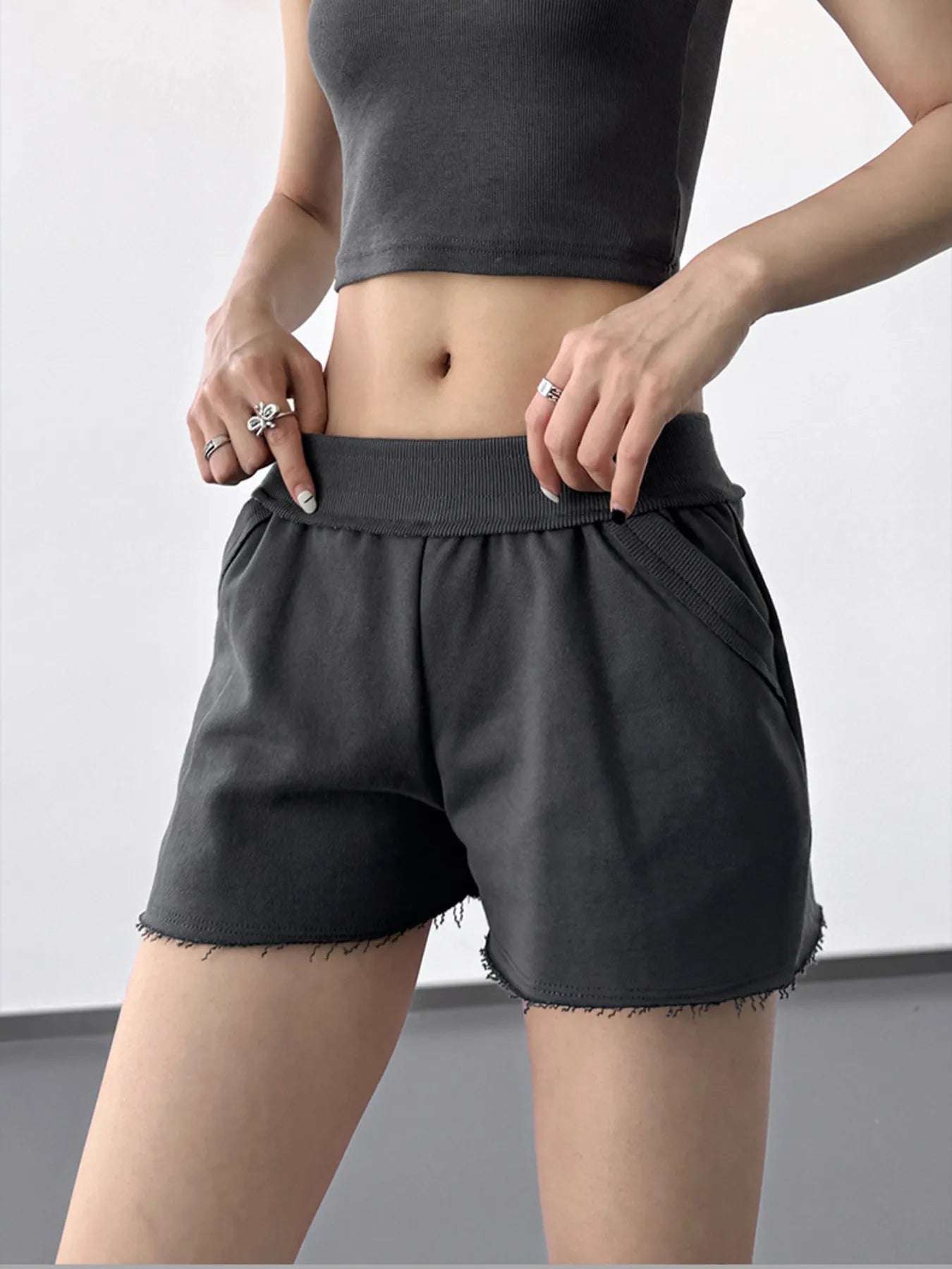 Letter Back Shorts - Casual Fit Clothes