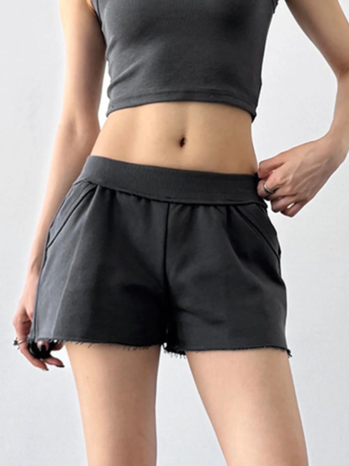 Letter Back Shorts - Casual Fit Clothes